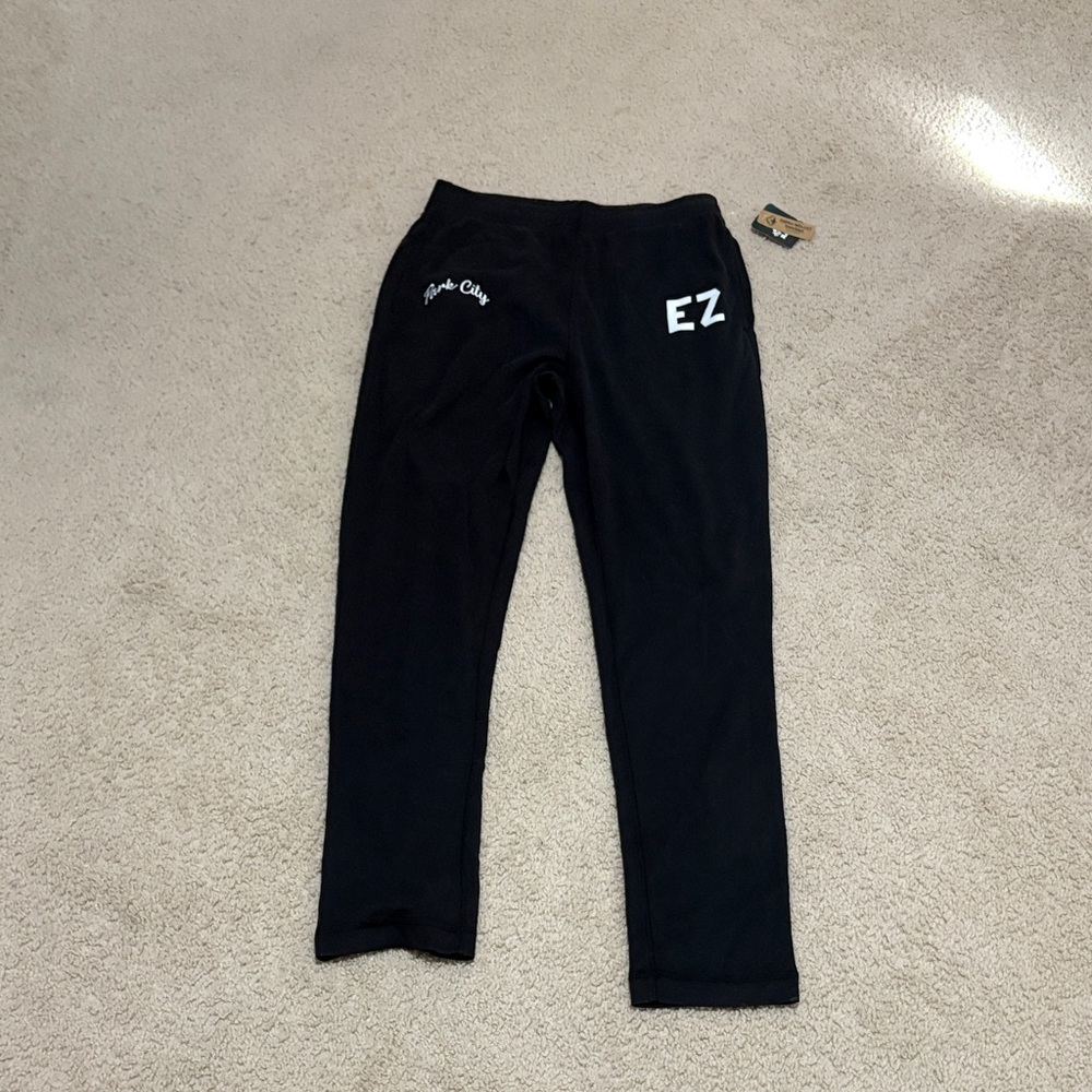 Roots Black Joggers with White Accents
